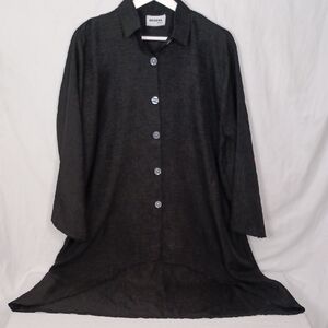 Mogana Women's Lagenlook Blouse Capsule Wardrobe Black